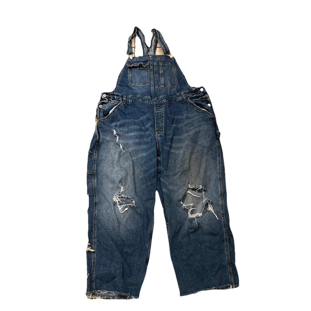 Anthropologie Denim Ripped Overalls Women's US 18W